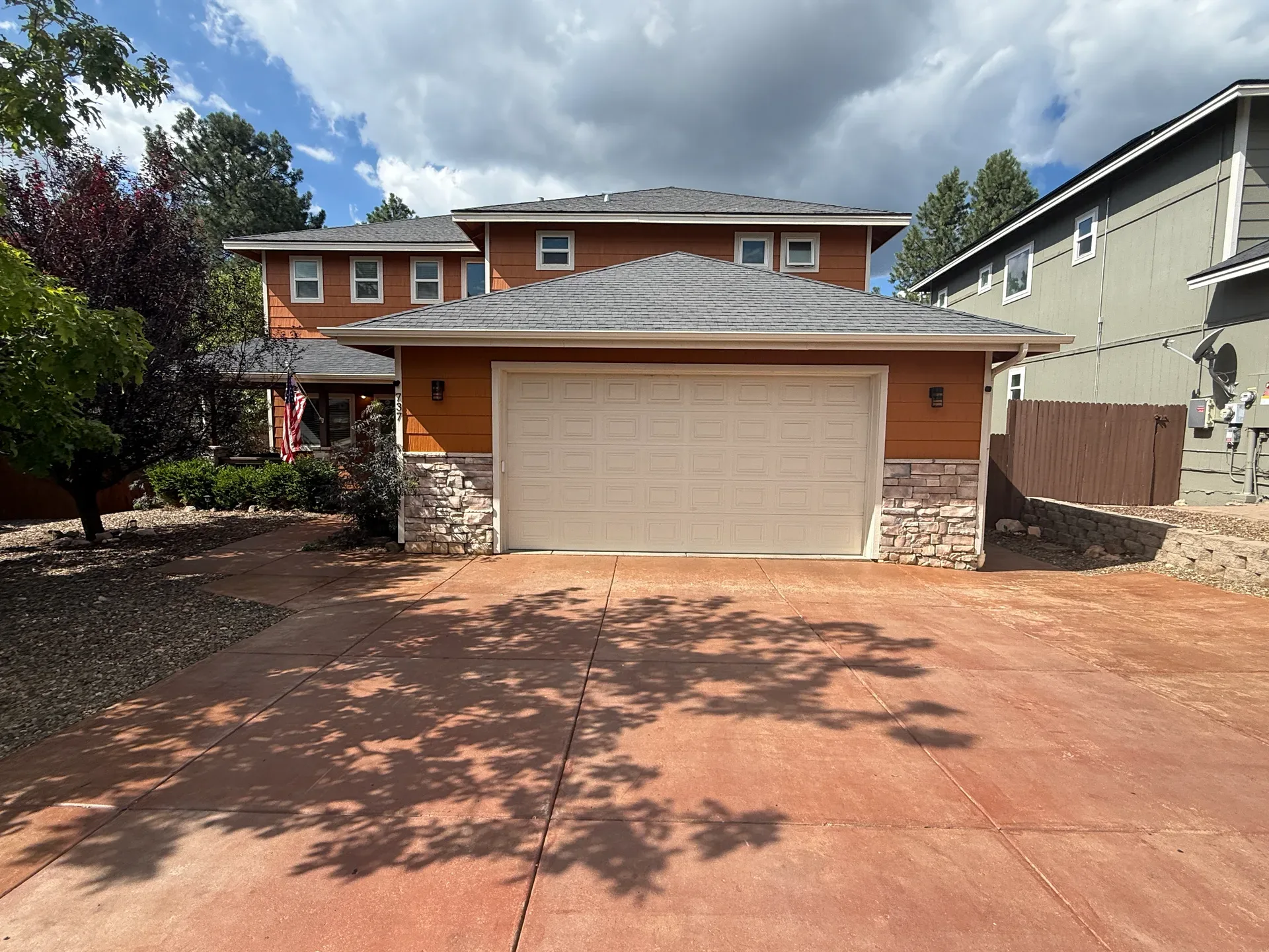 Exterior view of 737 W Cattle Drive Trail, a multi-level mountain home in Flagstaff AZ
