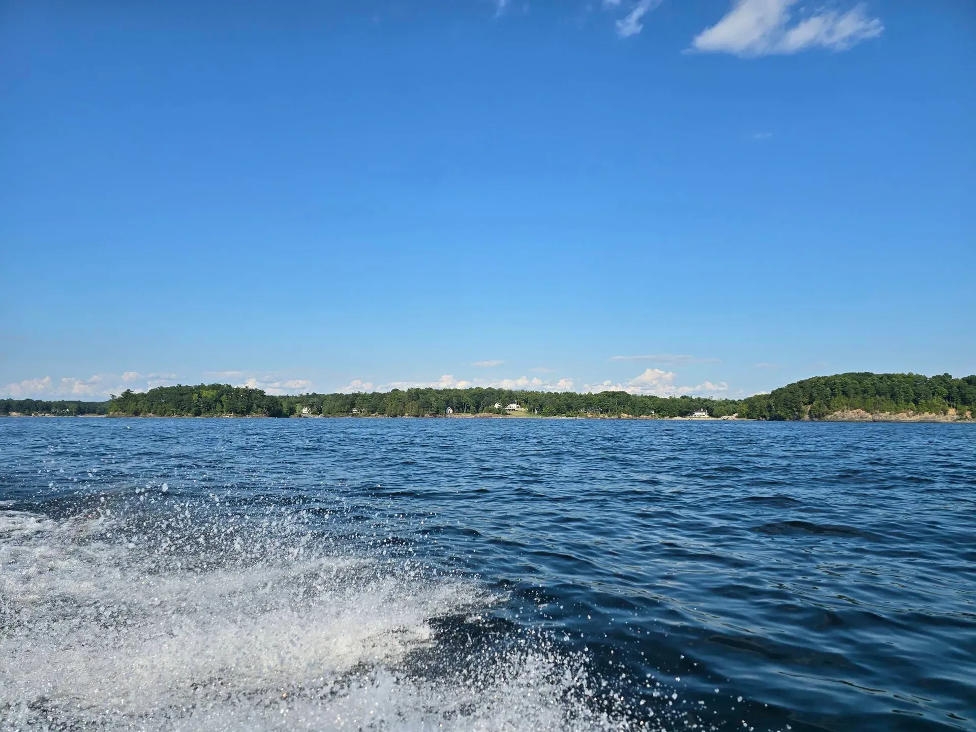Cruising across Lake Champlain on a beautiful Vermont summer day