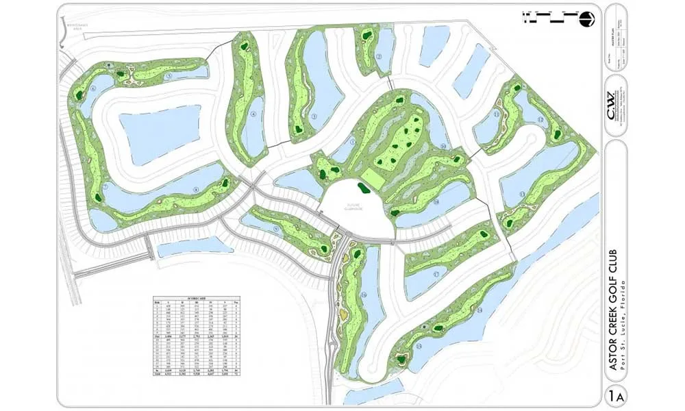 Astor Creek Golf & Country Club course layout map