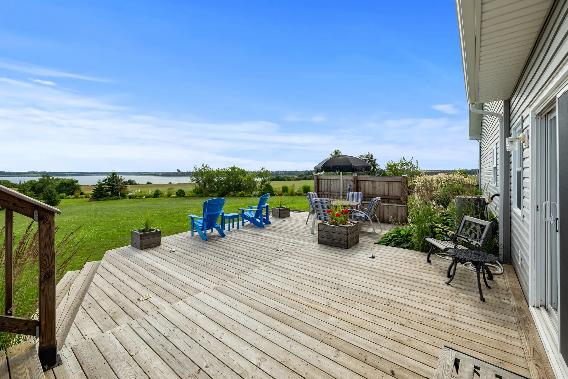 Rear deck overlooking St. Peters Bay