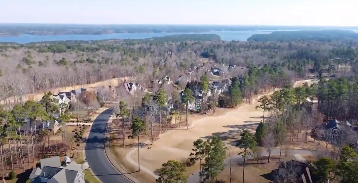 The Preserve at Jordan Lake Golf Community Aerial View