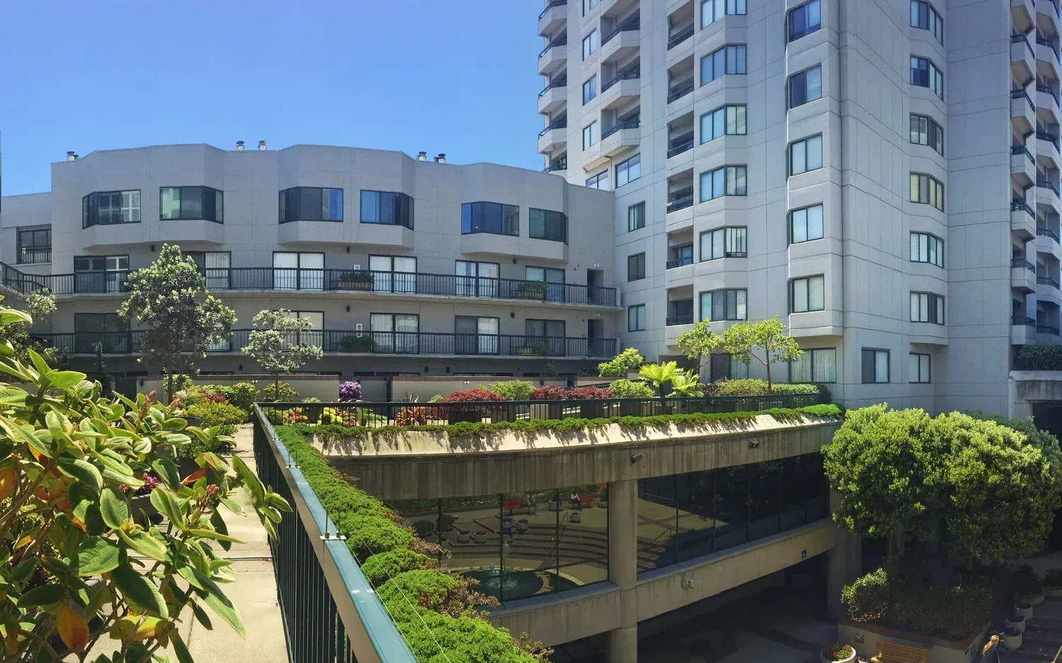 Contemporary high-rise residential condominium building on Van Ness Avenue in San Francisco
