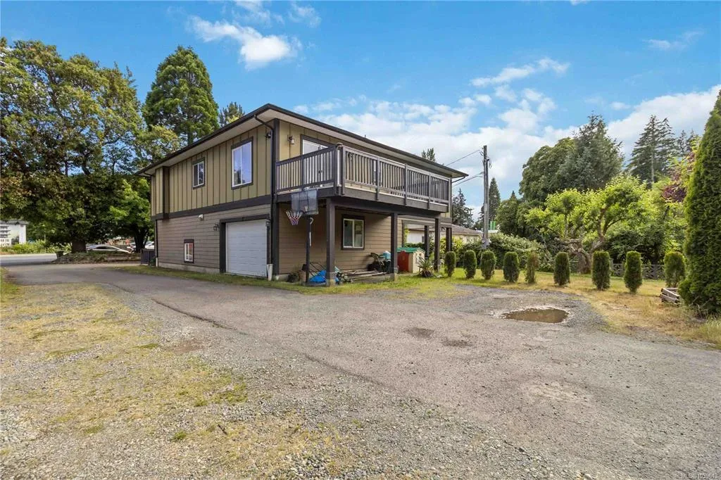 Exterior rear facade of the home showing the back of the property