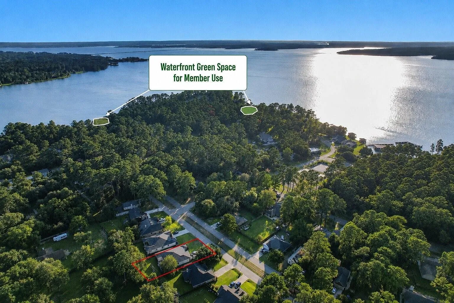 Aerial view of Corinthian Point community