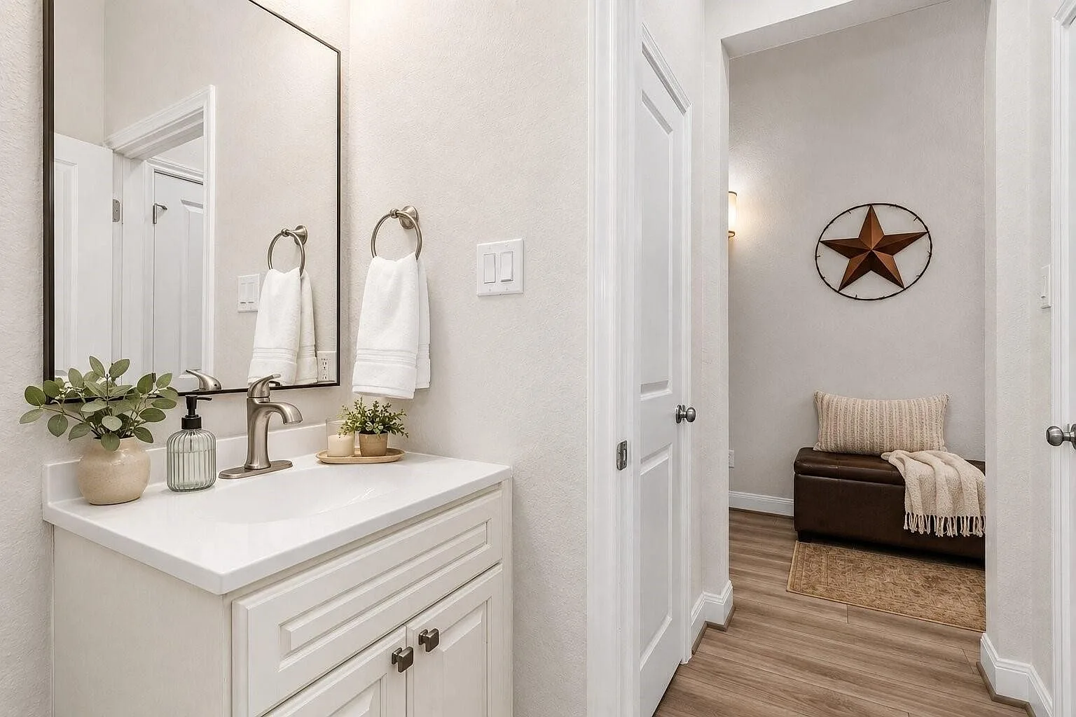 Powder room vanity