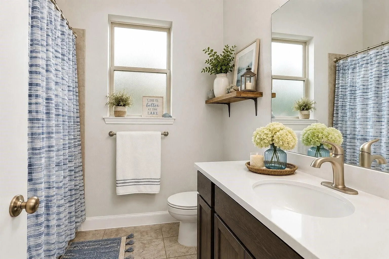 Guest bathroom with vanity