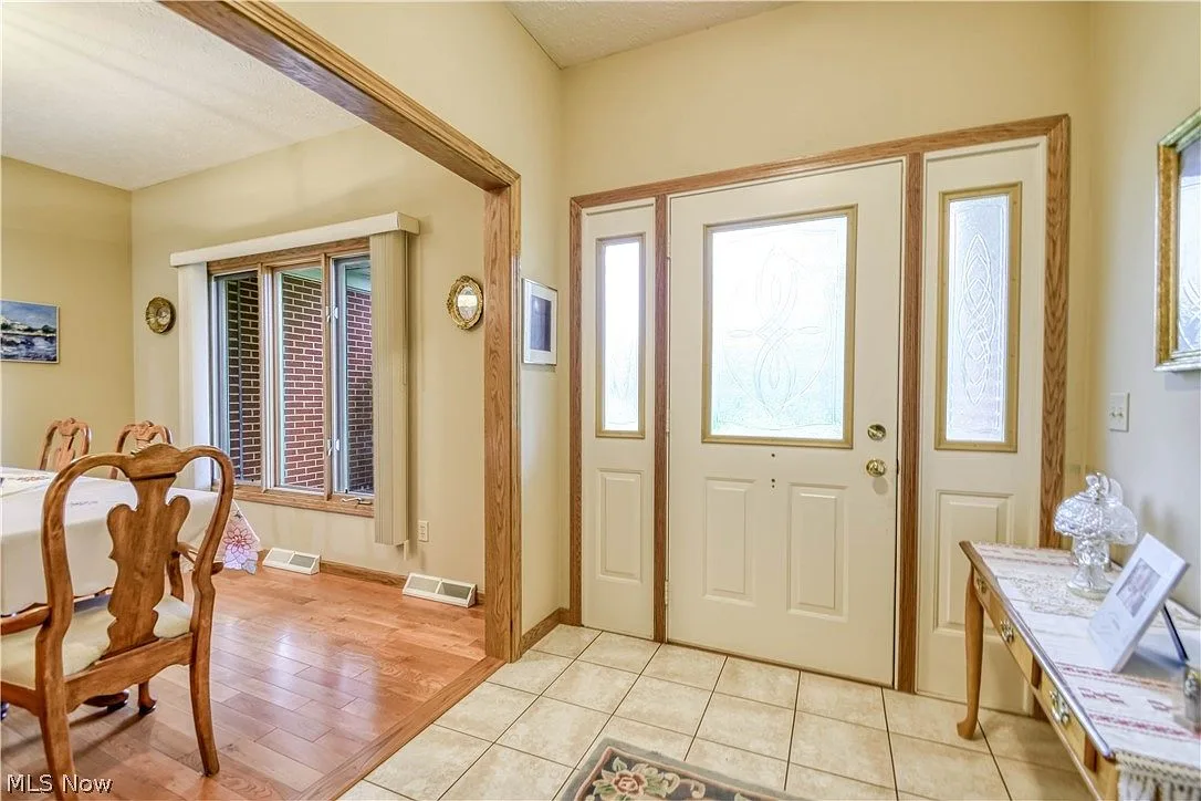 Entryway looking into the dining area