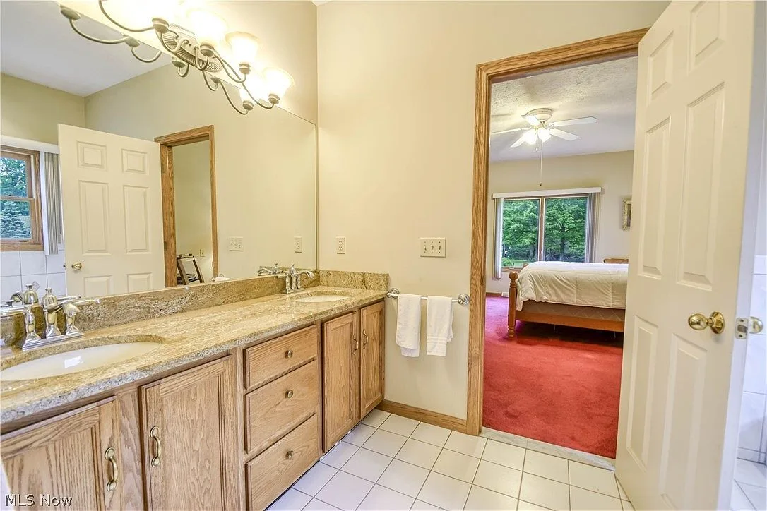 Primary bathroom with double vanity
