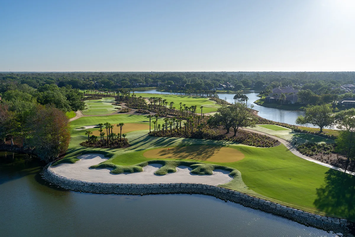 Aerial view of the Vineyards golf course