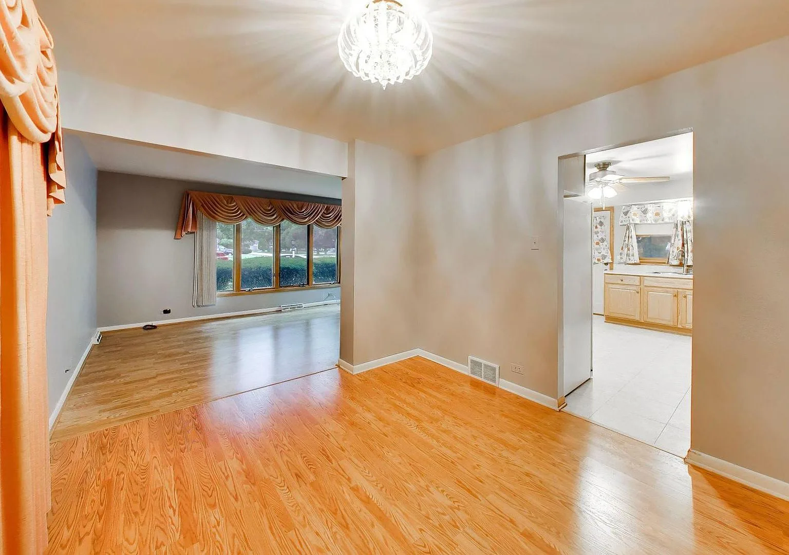 Living and dining area looking toward the kitchen