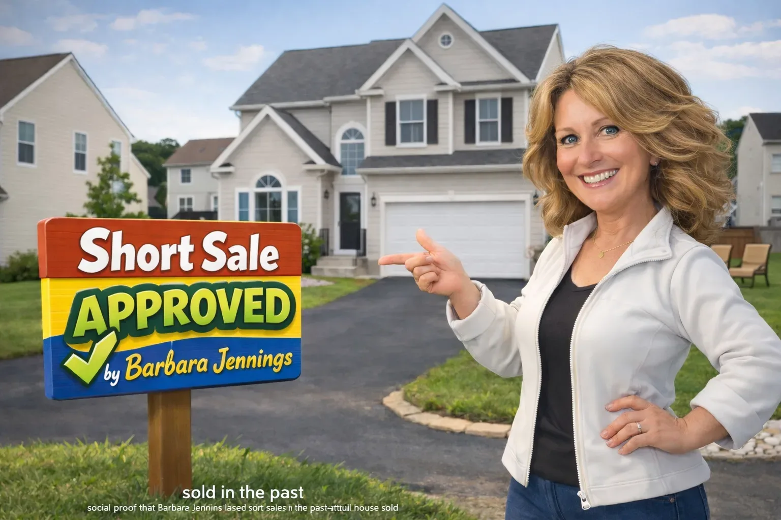 Two-story suburban home with vinyl siding, recent short sale closed by Barbara Jennings