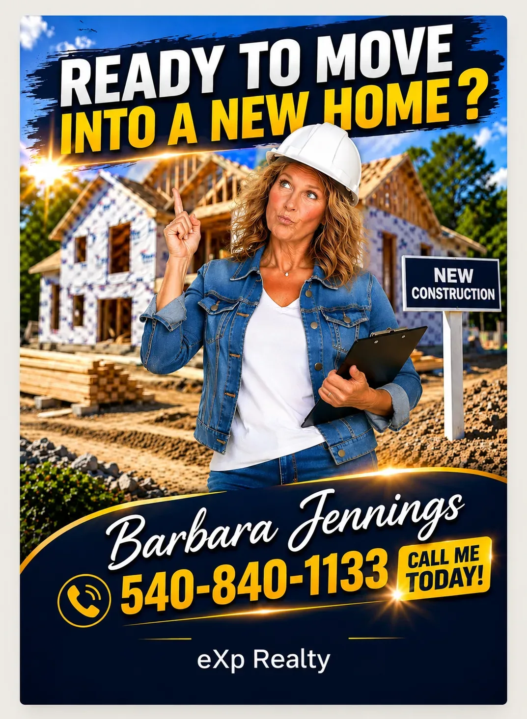 Barbara Jennings, REALTOR with eXp Realty, helping you buy new construction homes across Virginia