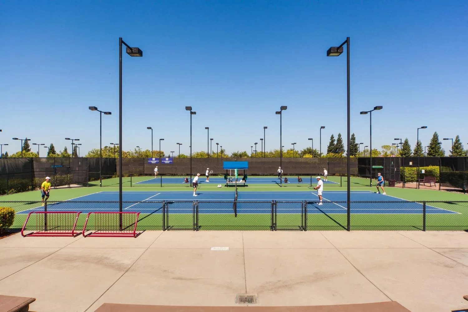 Pickleball and tennis courts at Sun City Lincoln Hills in Lincoln, California.