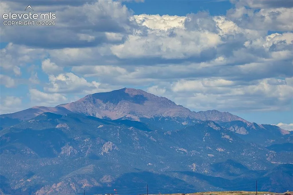 Pikes Peak and the Front Range visible from the property