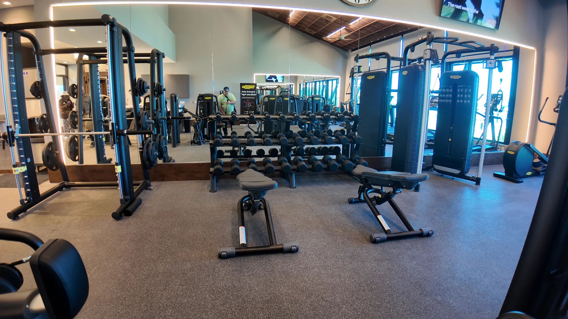 The fitness center at the Lodge at Esplanade at Madeira Ranch in Elk Grove, California