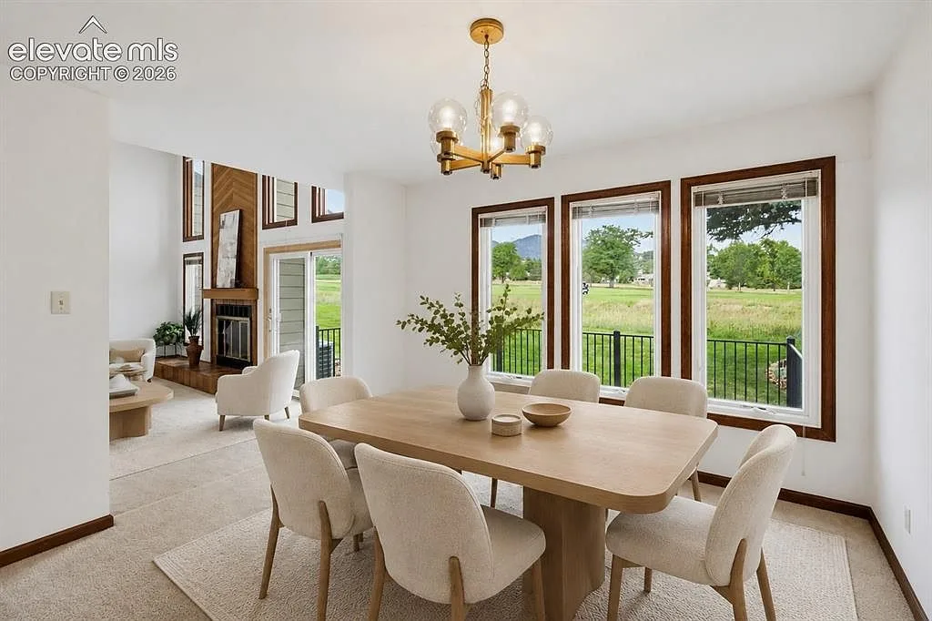 Dining area open to the living room