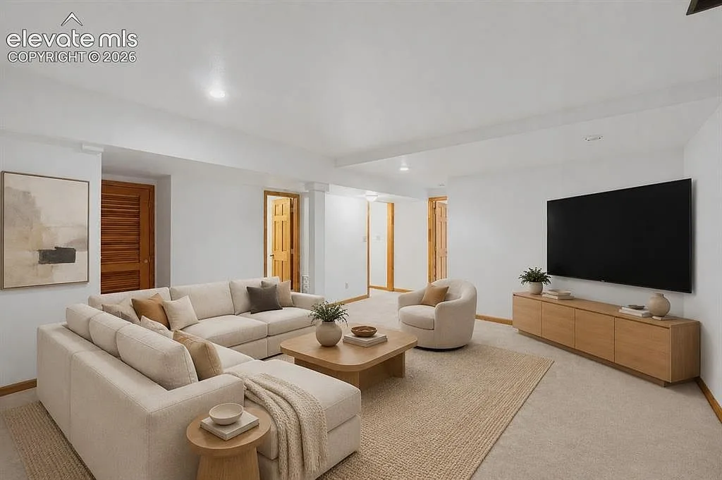 Finished basement family room