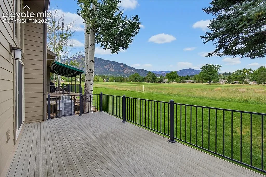 View from the deck across the golf course fairway