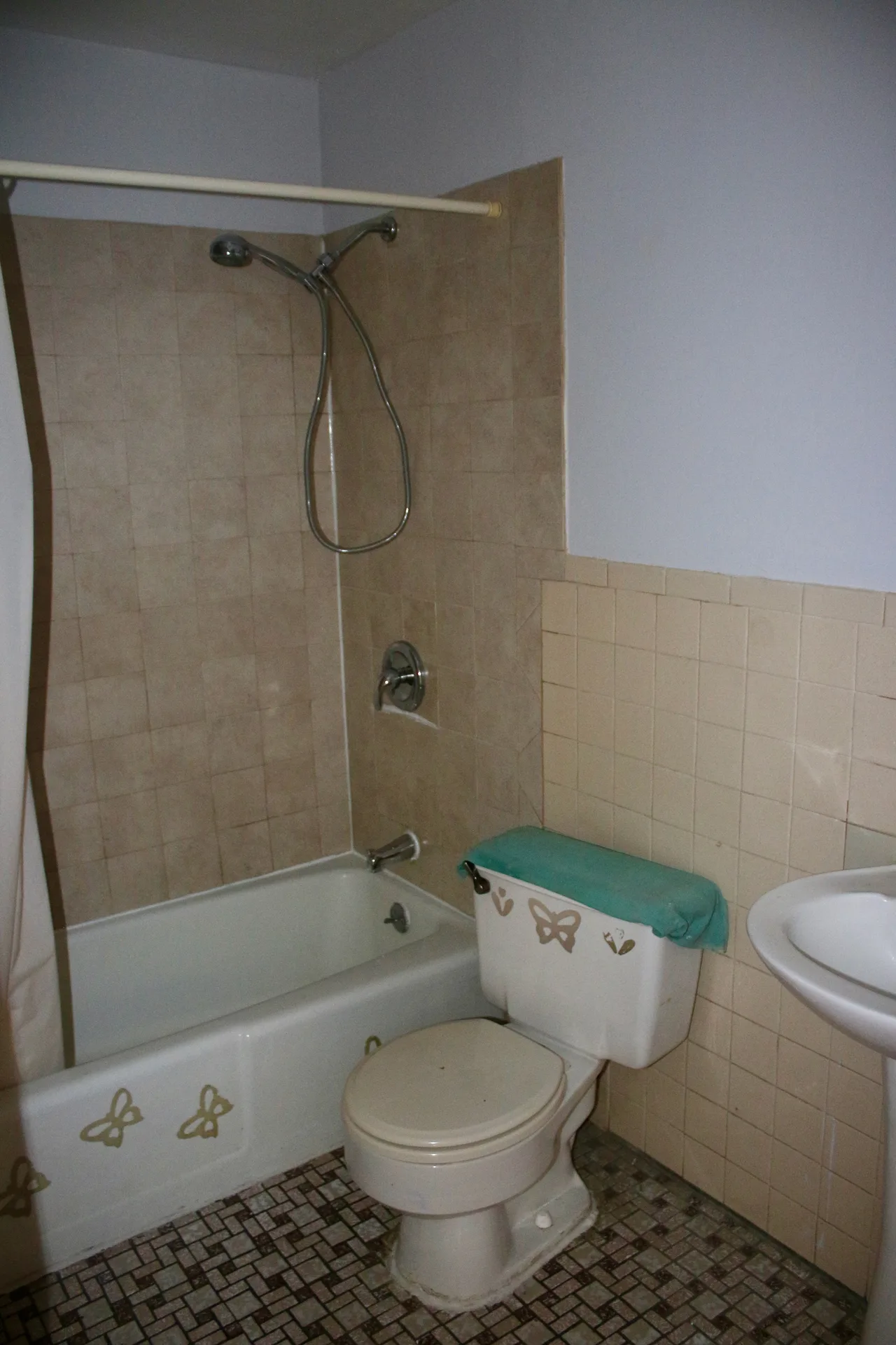 Bathroom with shower and tub