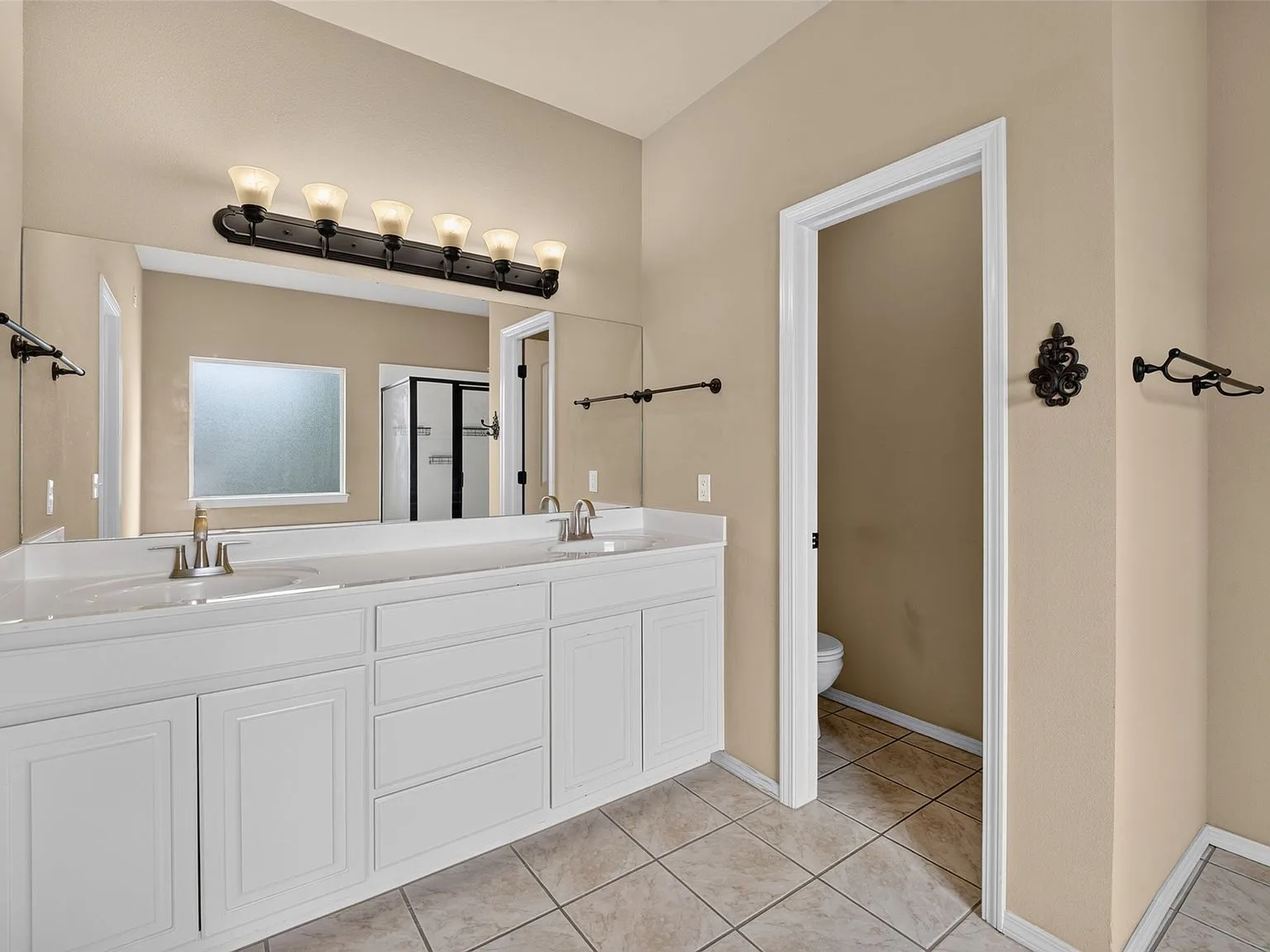 Primary bath double vanity