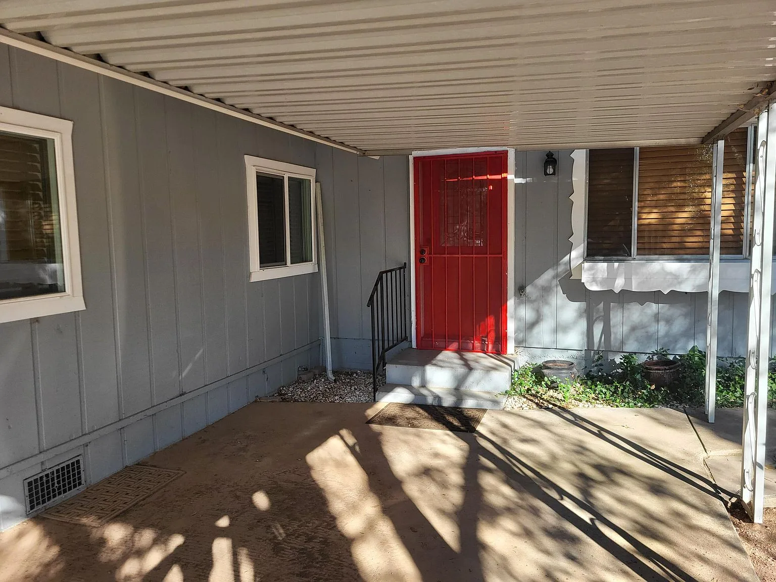 Covered entry and carport