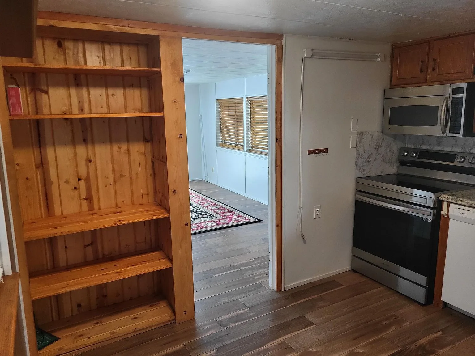 Kitchen into the den