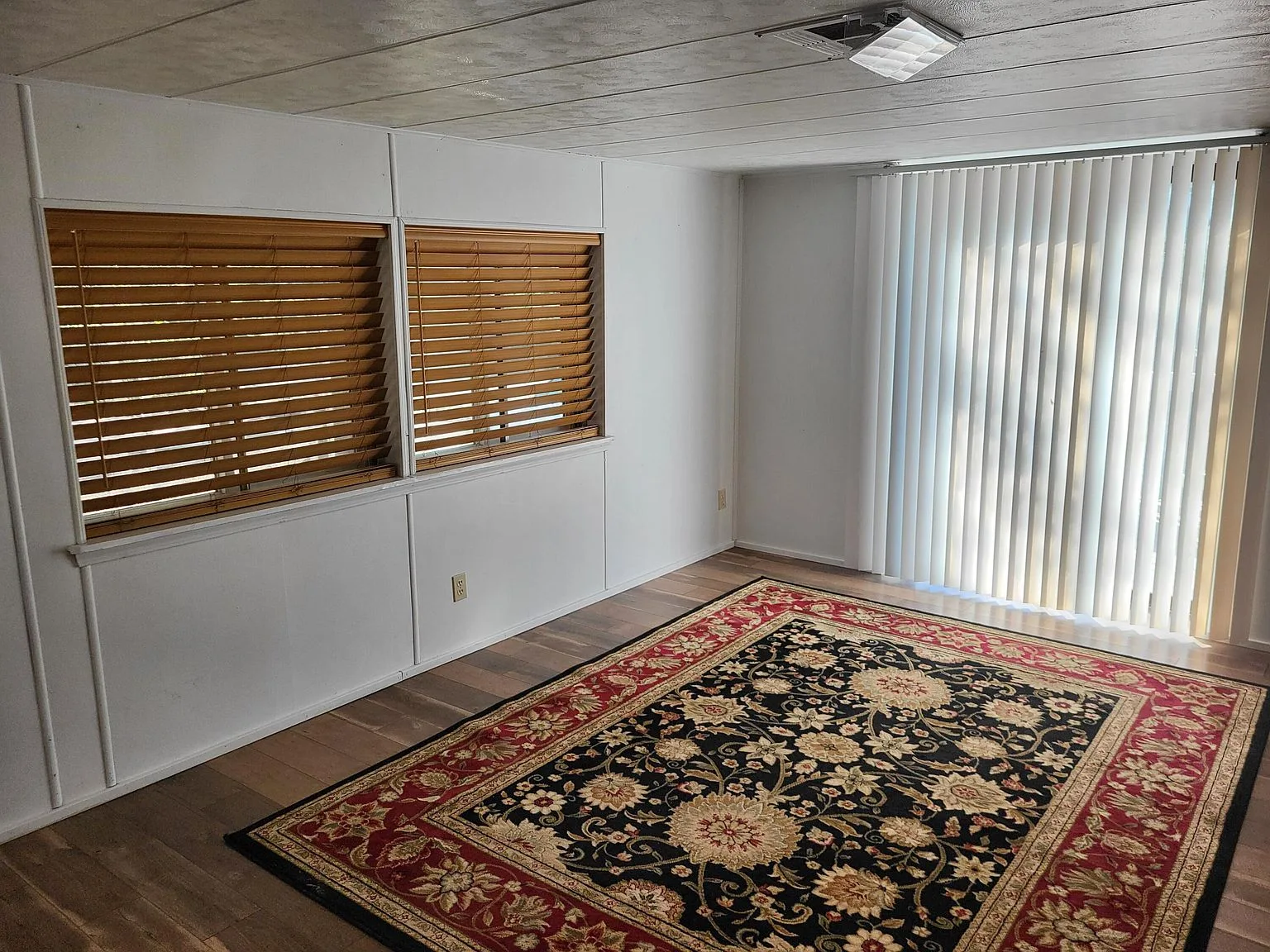 Living room with sliding door