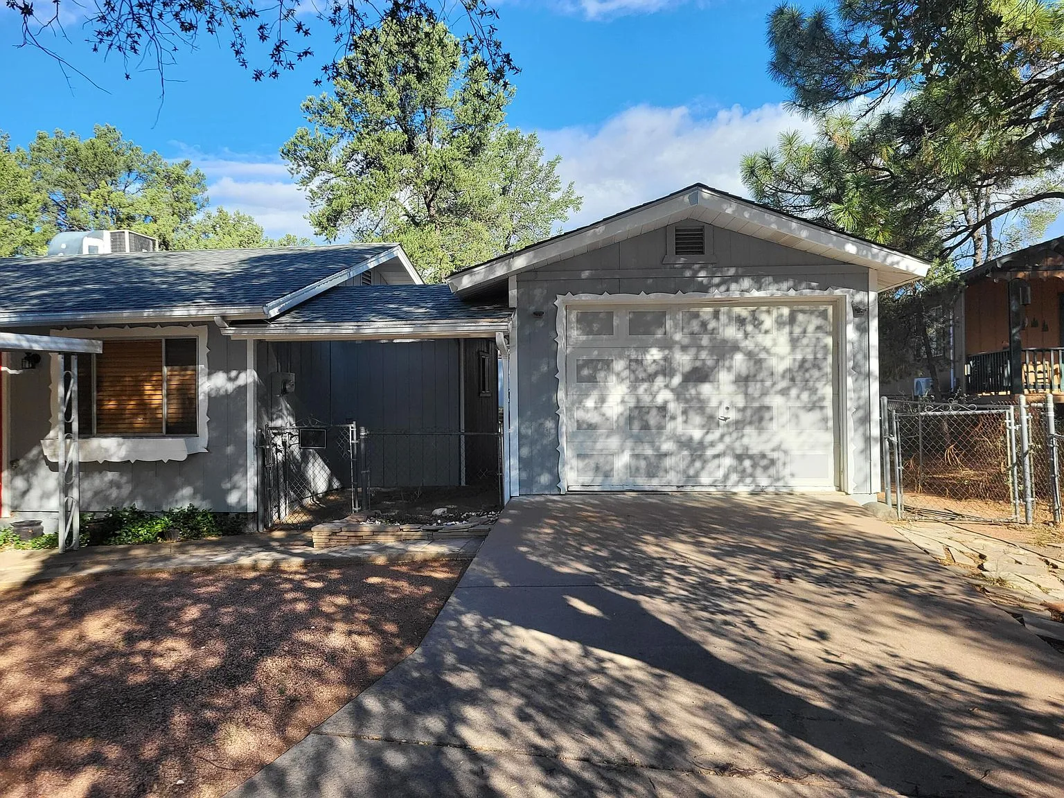 Garage and driveway