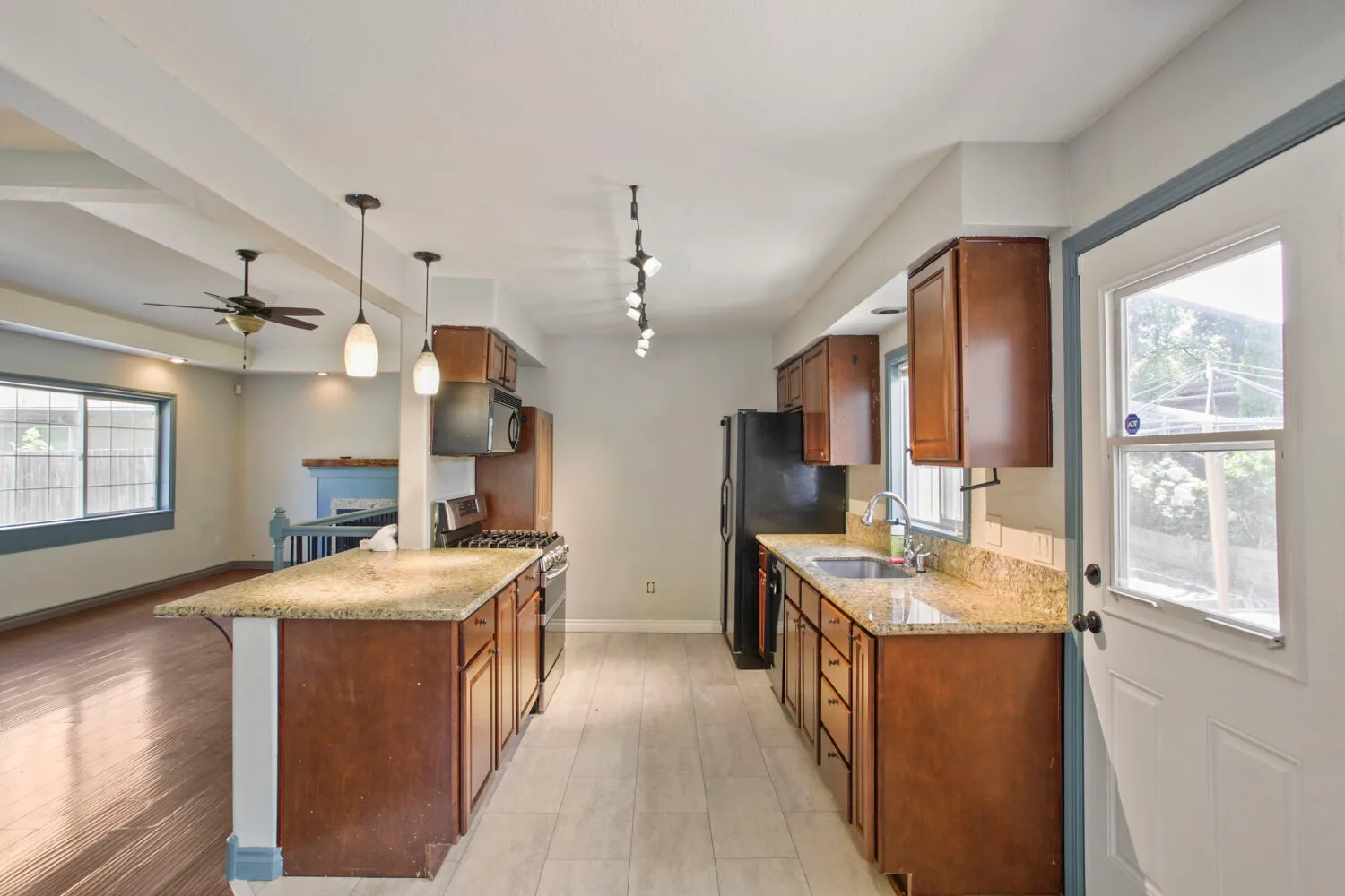 Kitchen with wood cabinets at 6314 SE Jennings Ave, Milwaukie, OR