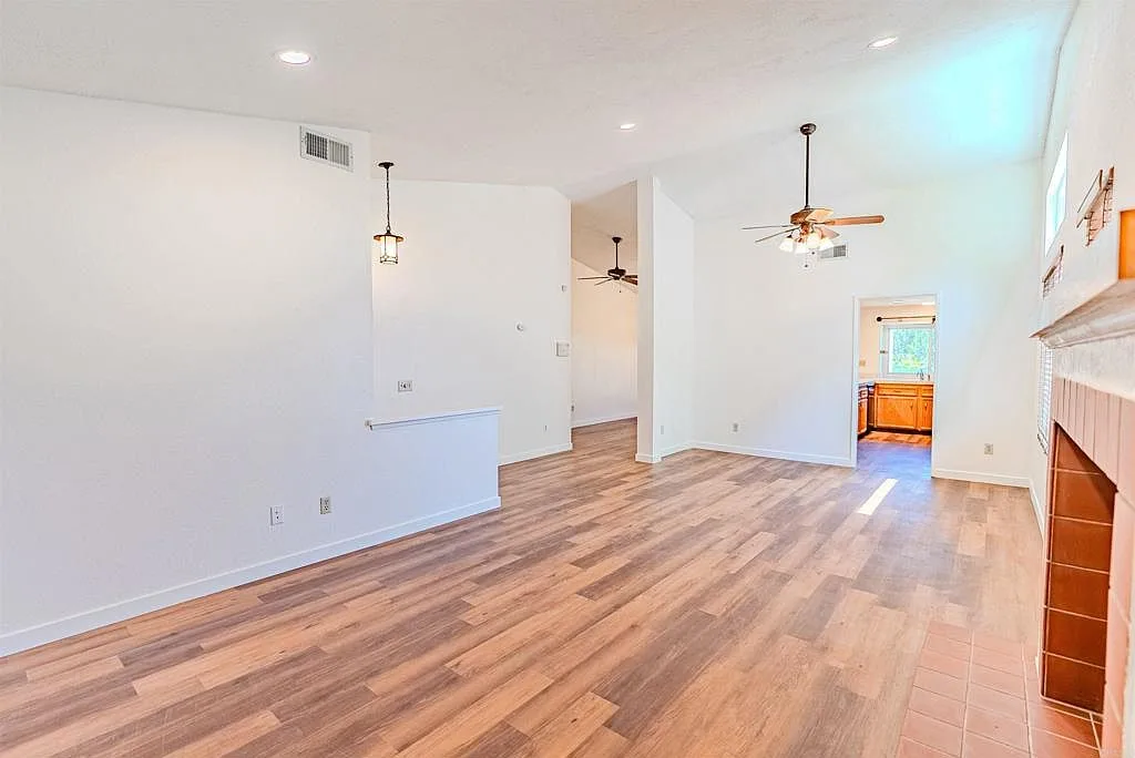 Open living and dining area looking toward the kitchen