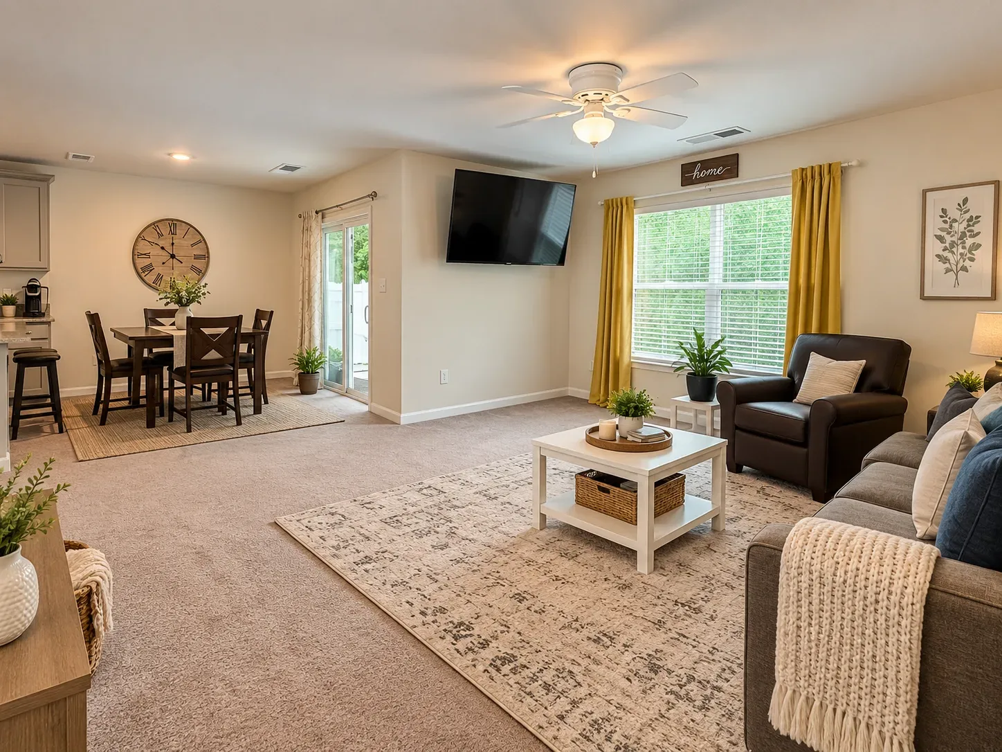 Open-concept living and dining area at 6620 Sterling Way