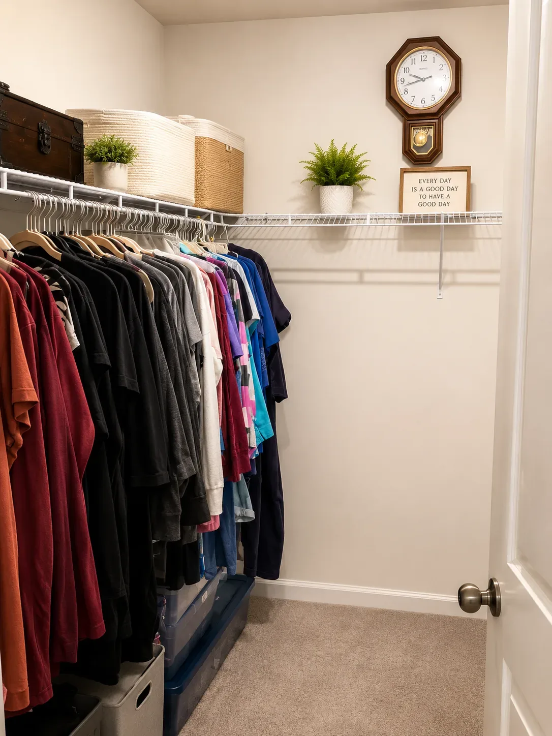 Walk-in closet with organized shelving in 6620 Sterling Way
