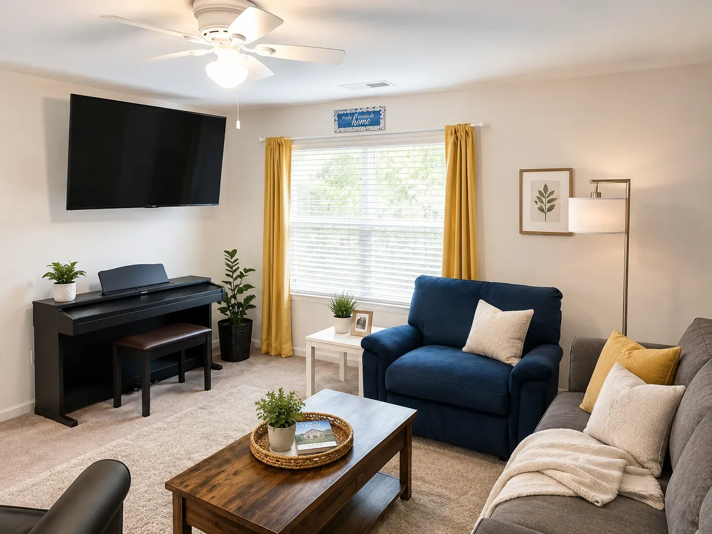 Living room with space for a piano in 6620 Sterling Way