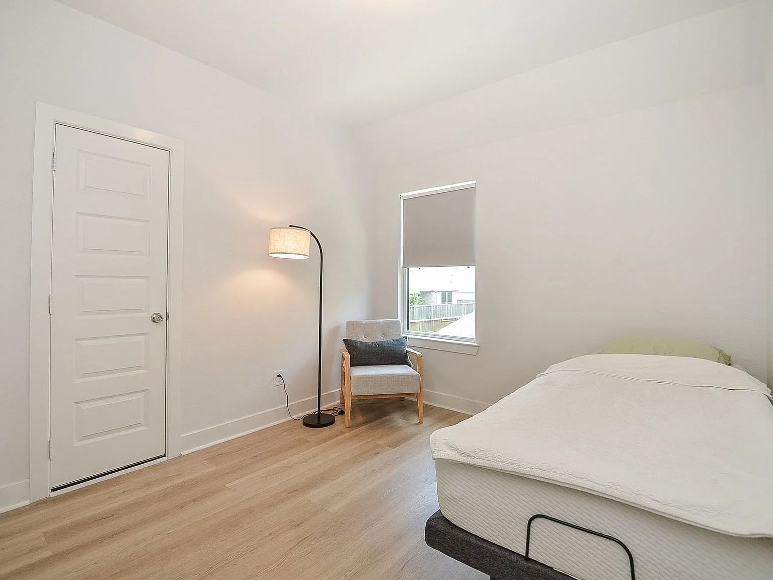 Secondary bedroom with minimal modern styling