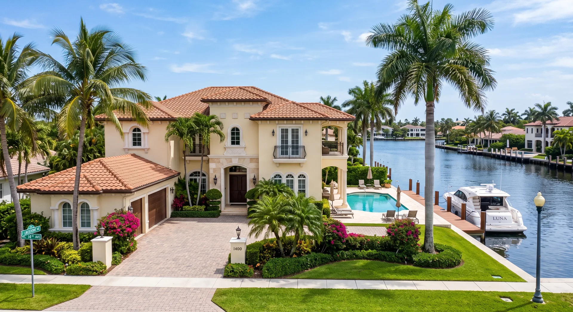 Waterfront Mediterranean estate