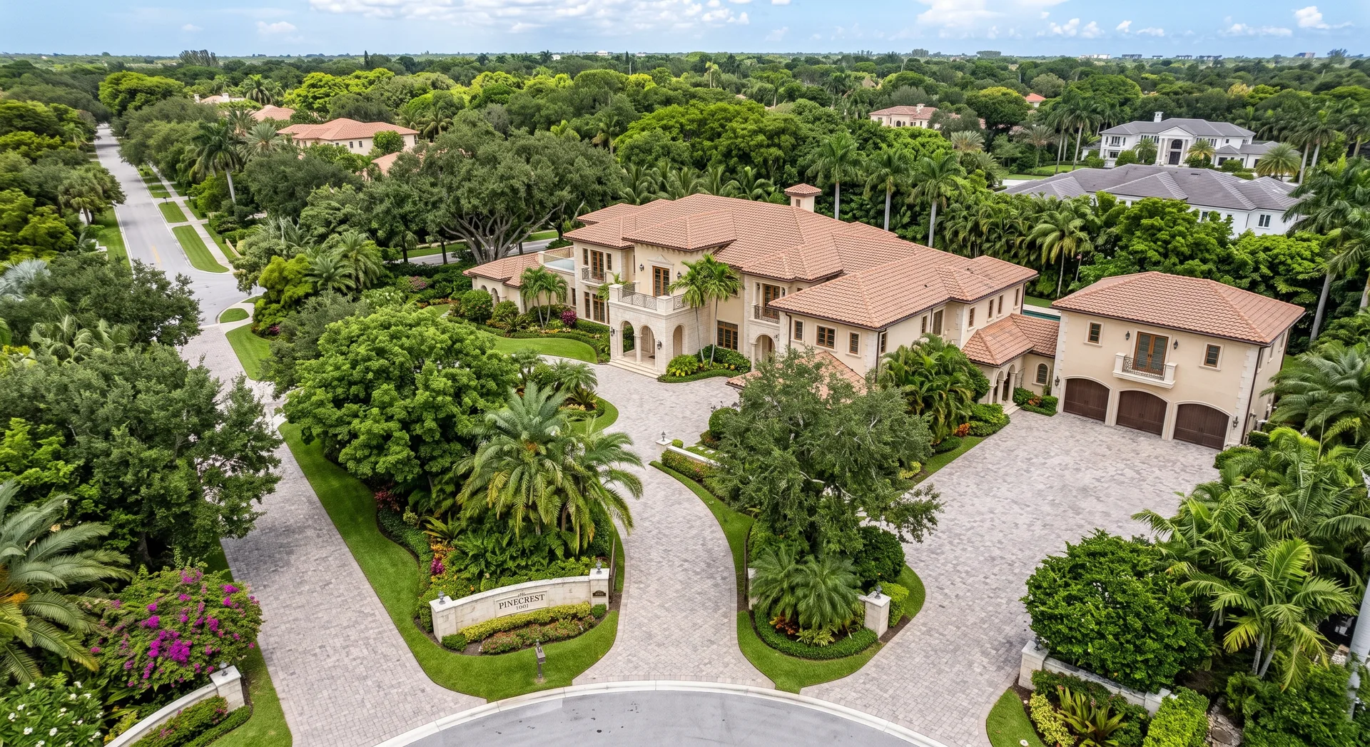 Aerial estate view
