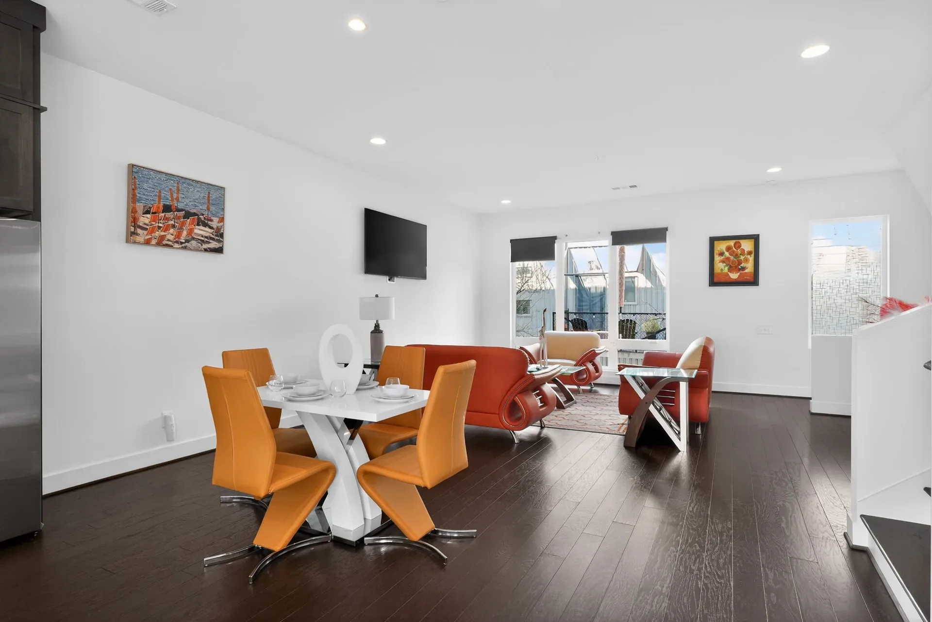 Living and dining, open plan at 241 Maynard Terrace