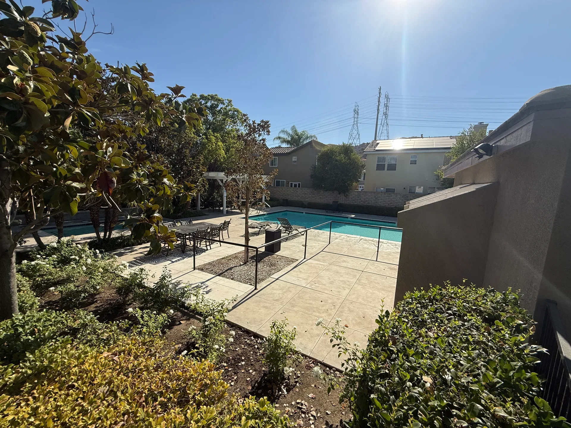 Backyard pool and patio at 28282 Cedar Ln
