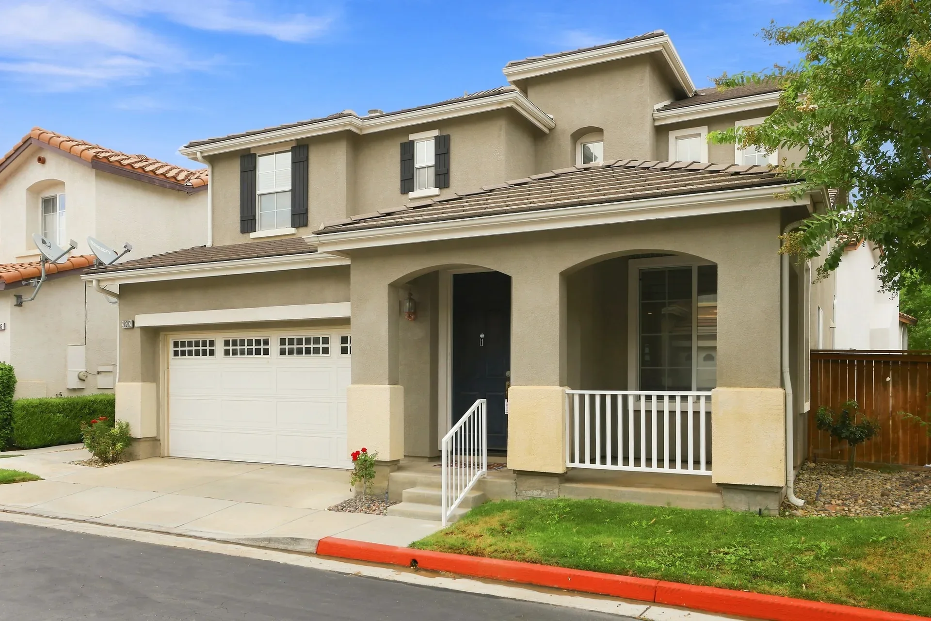 Front exterior facade of the 28282 Cedar Lane home in Saugus with entry and landscaping