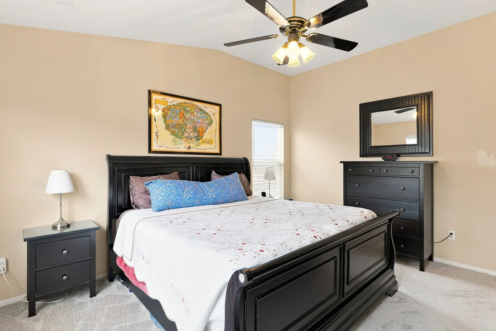 Traditional master bedroom in the 28282 Cedar Lane home in Saugus