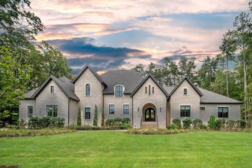 Brick manor-style home exterior in Croasdaile, Durham NC