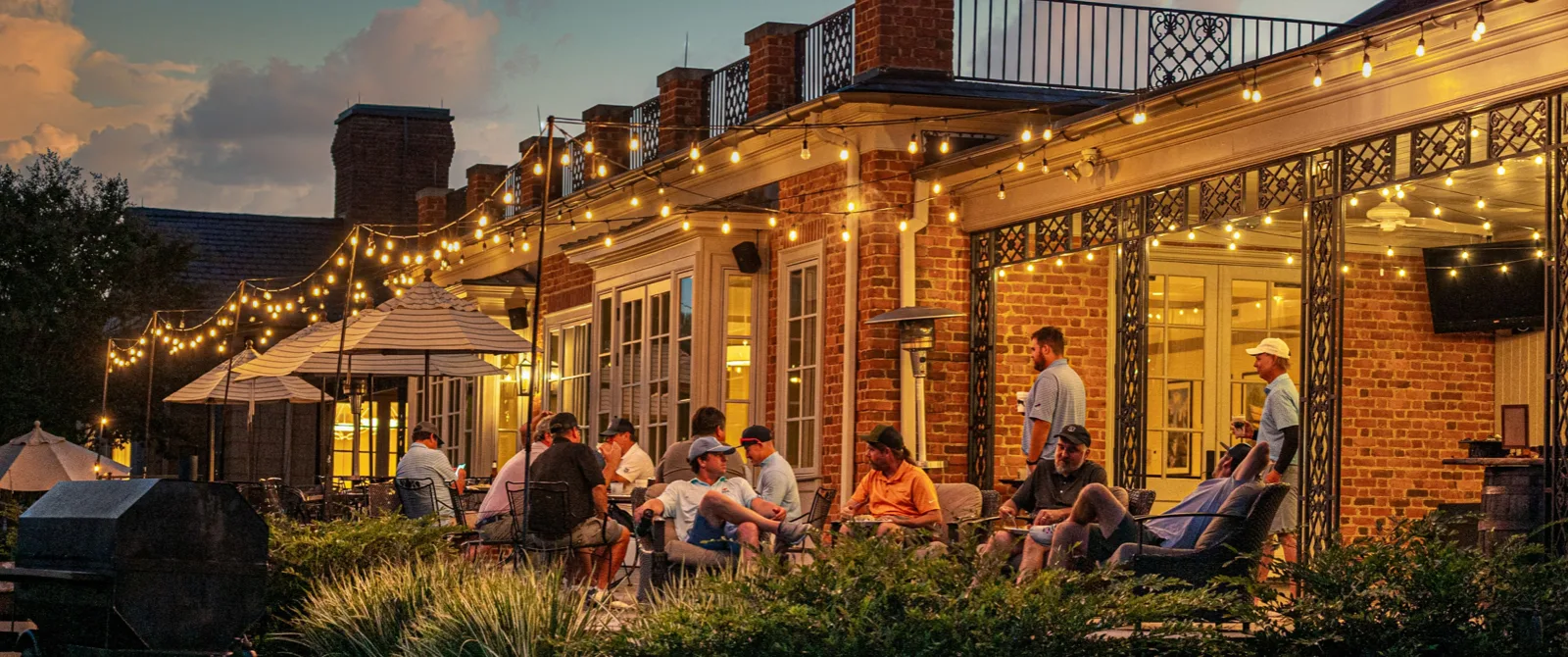 Dining patio at the Croasdaile Country Club in Durham NC