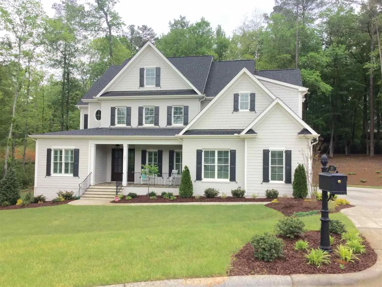 Traditional front facade of a home in Croasdaile, Durham NC