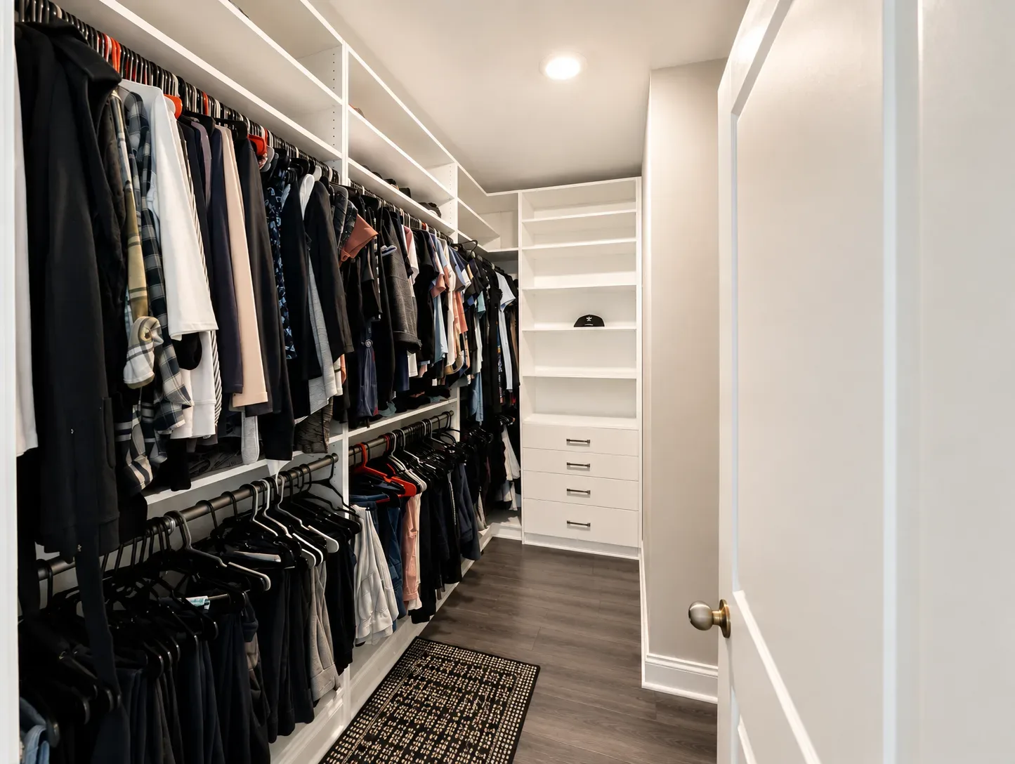 Walk-in closet with built-ins