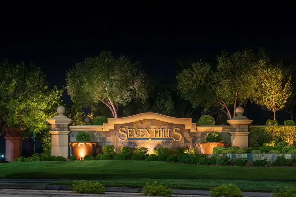 Seven Hills entrance monument in Henderson, Nevada