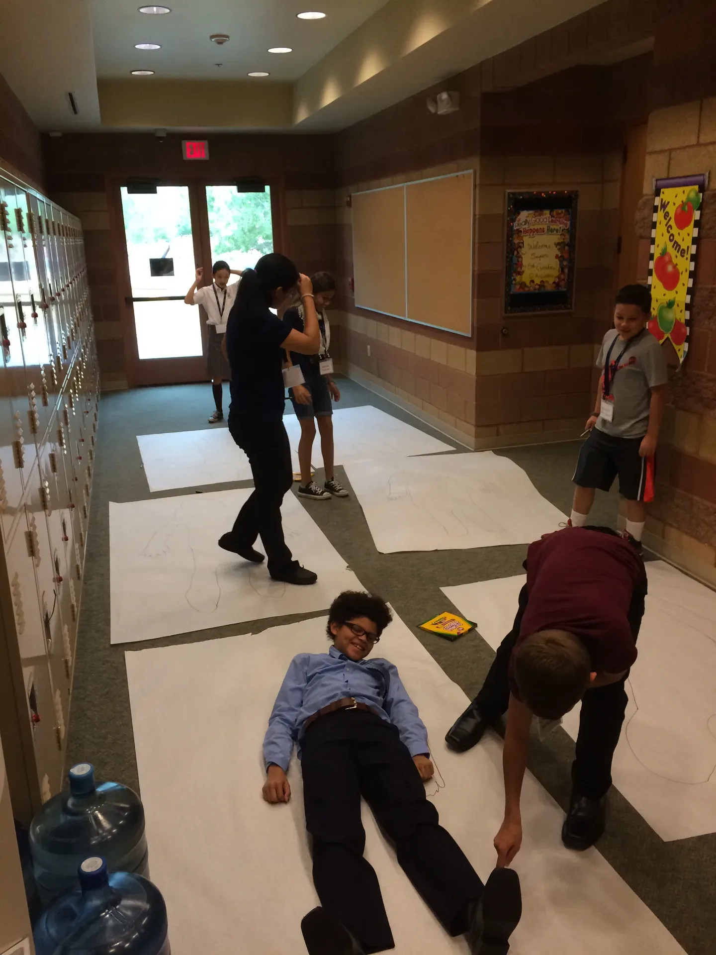 School hallway interior in a Summerlin area school