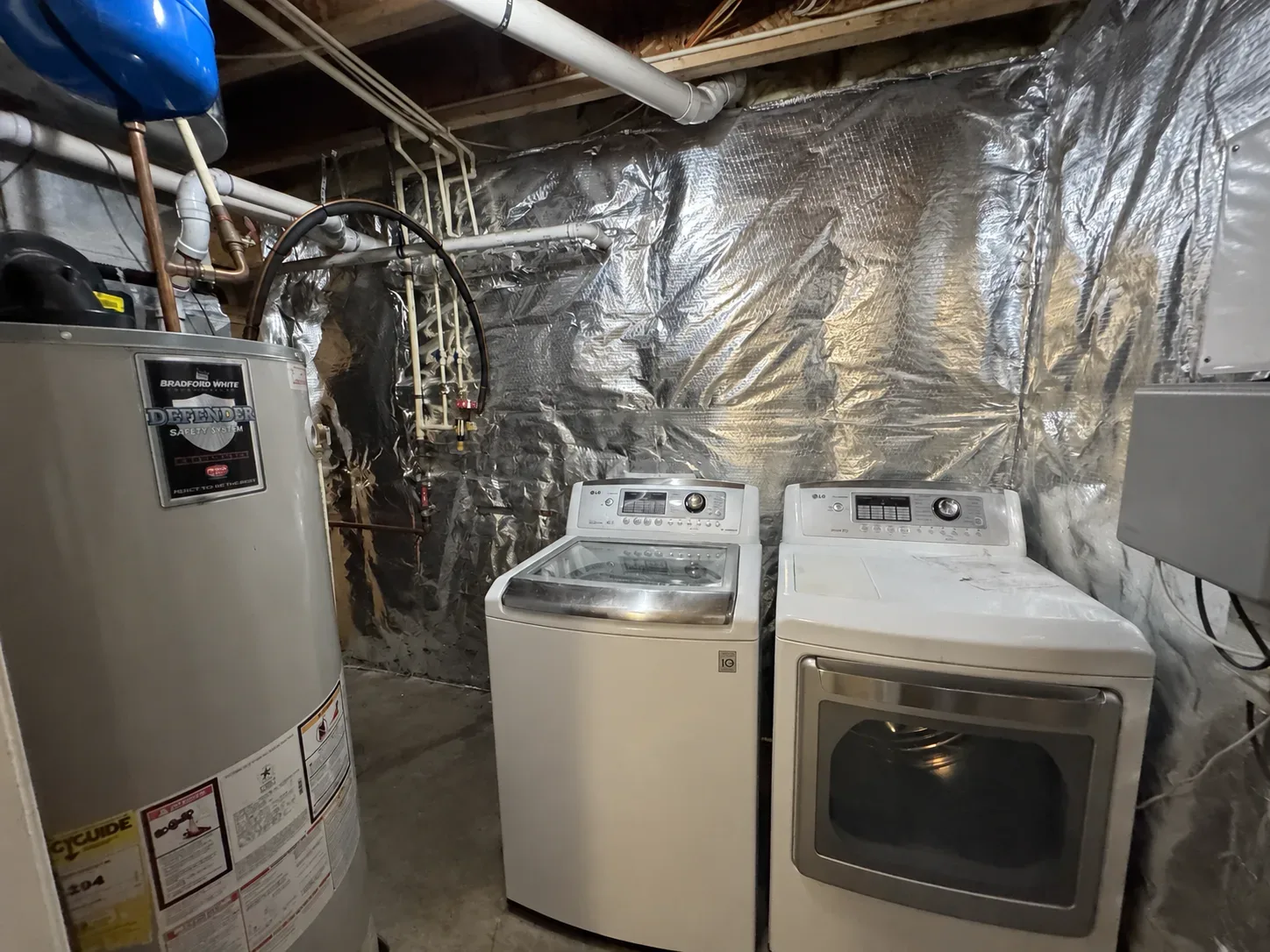Basement utility and laundry area at 158 Short Branch Rd in Stafford VA