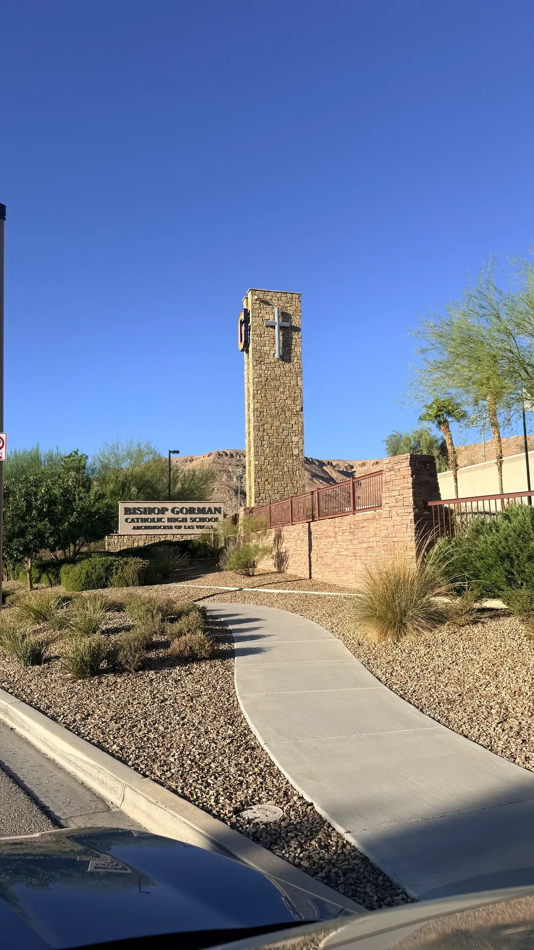 Bishop Gorman High School entrance in Summerlin