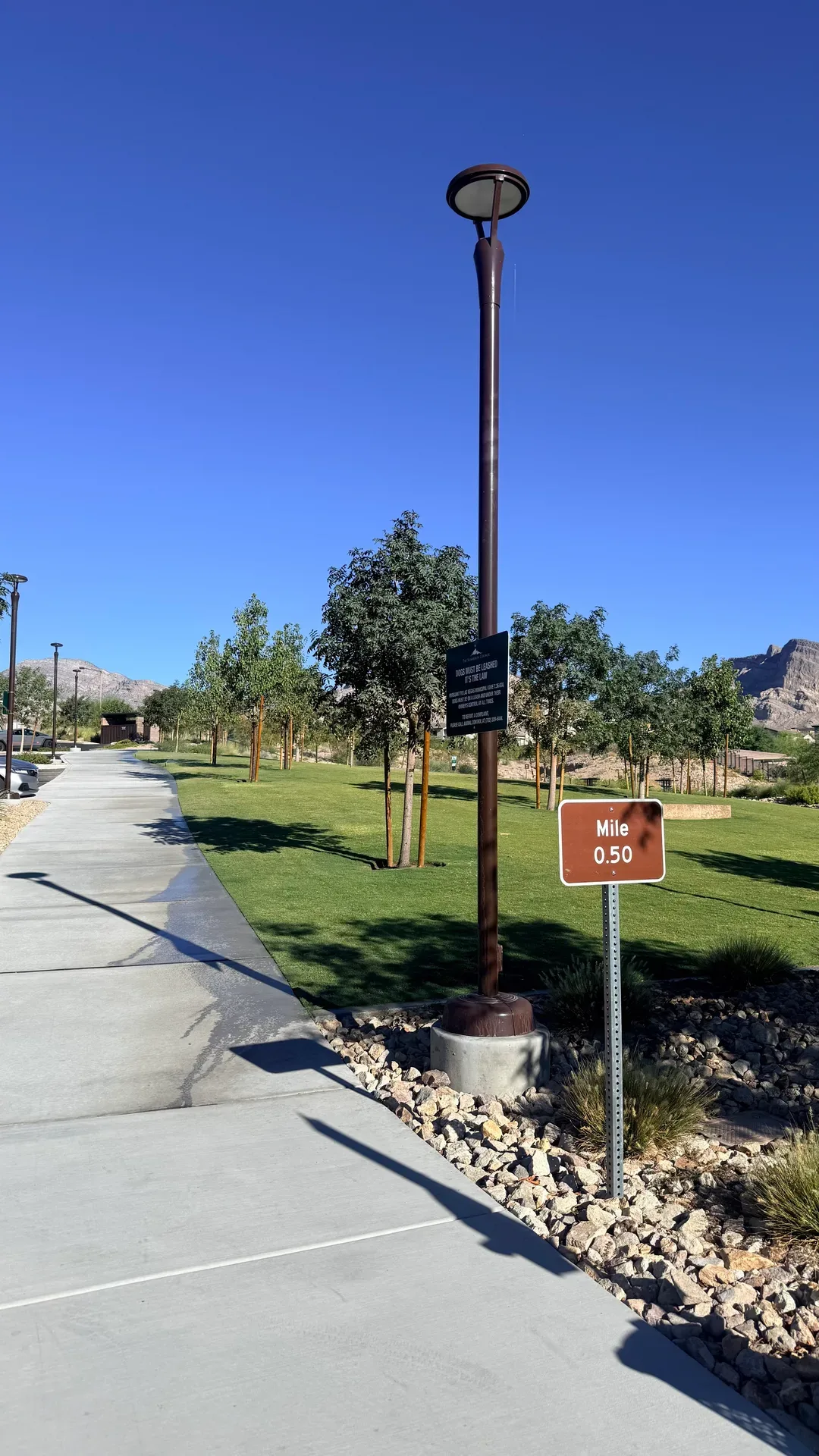Paved community walking path in Summerlin