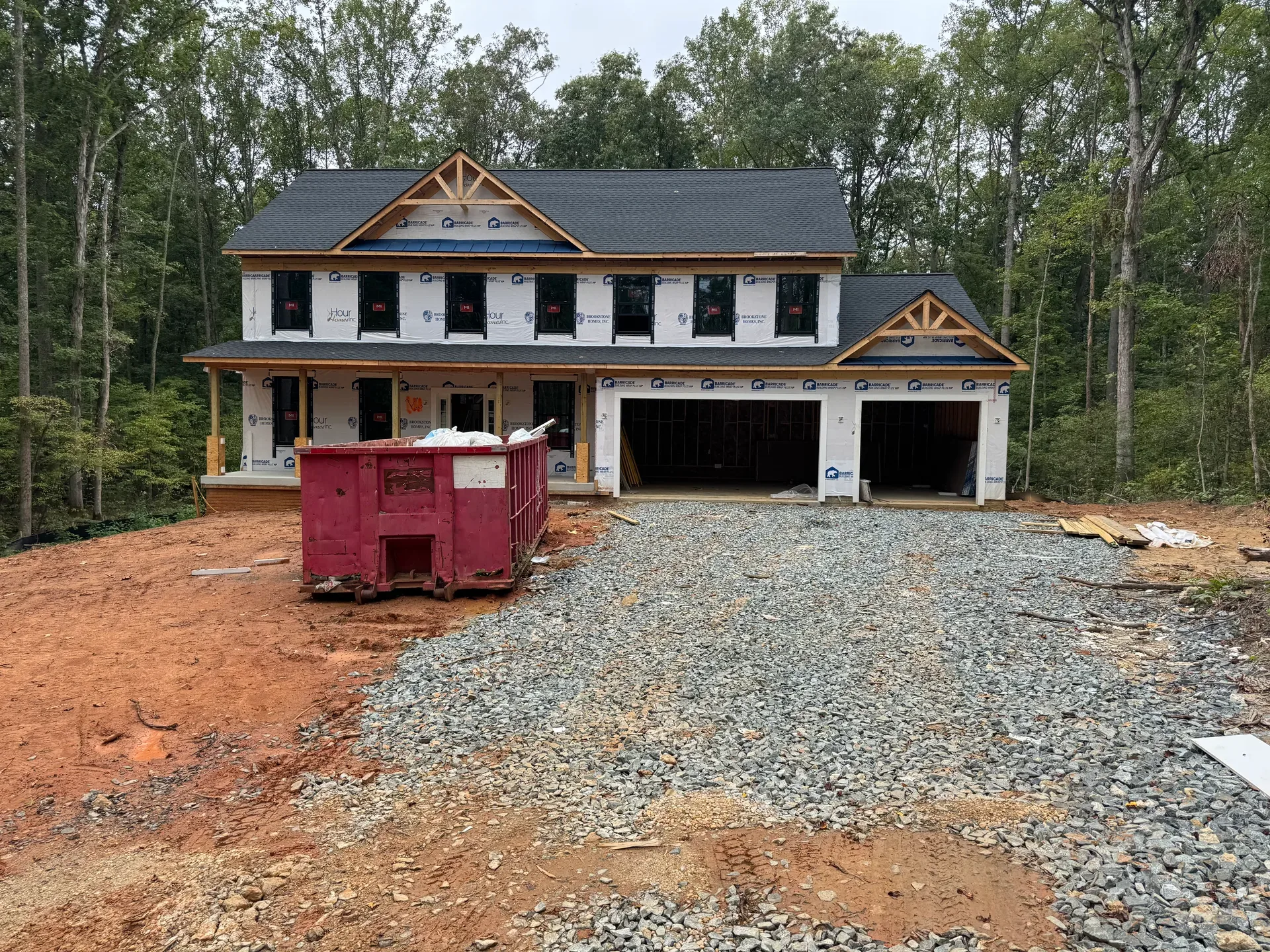 Two-story home under construction at Ruby Meadows in Stafford County VA